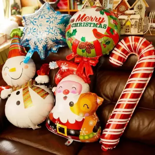 Kit Decoração Natal Balões Enfeites Natalinos Feliz Natal