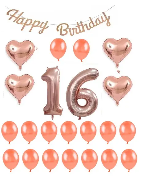 Kit Decoração Rose Gold Balões Festas Aniversários Completo
