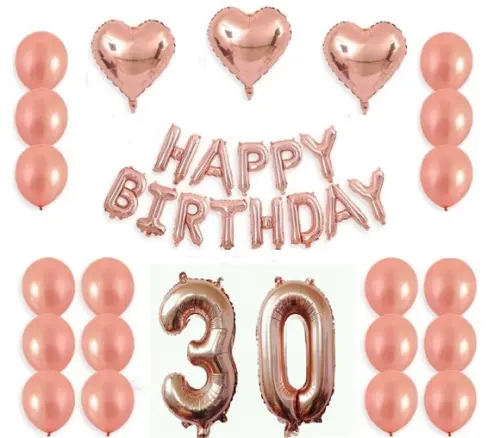 Kit Decoração Rose Gold Balões Festas Aniversários Completo