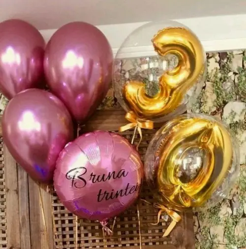 Kit Festa em Casa Balão Personalizado Decoraçao Aniversários