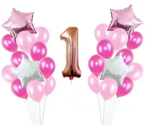 Kit Mesversário 1° Ano Aniversário Balões Decoração Bexigas