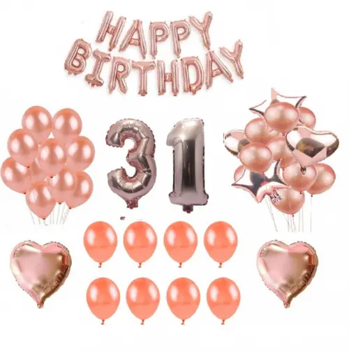 Kit Rose Gold Decoração Balões Bexigas Aniversários Completo