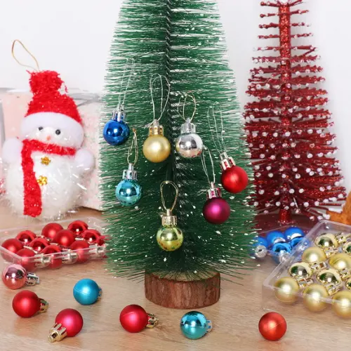 Kit Tubo Bolas de Natal 6cm com 10 Peças Vermelho