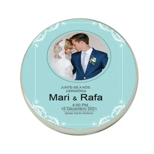 Latinha Personalizada Casamento Lembrancinha Mint to be