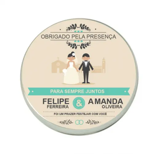 Latinha Casamento Personalizado Lembrancinha Mint to be