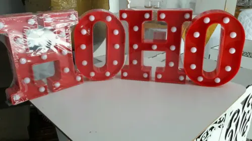 Letras de LED Vermelha Decoração 22 cm - PROMOÇÃO