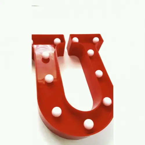 Letras de LED Vermelha Decoração 22 cm - PROMOÇÃO