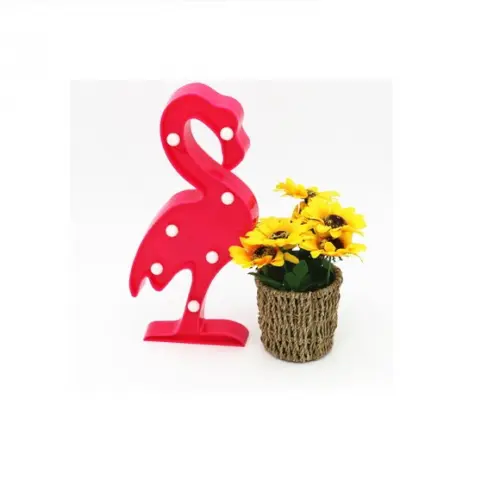 Luminária Abajur Flamingo Enfeite Decoração Rosa