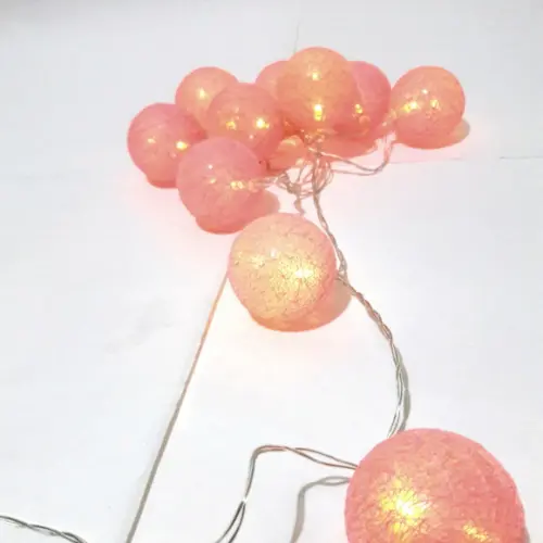Luminária Decorativa Cordaõ de Luz 10 Bolas DOURADO