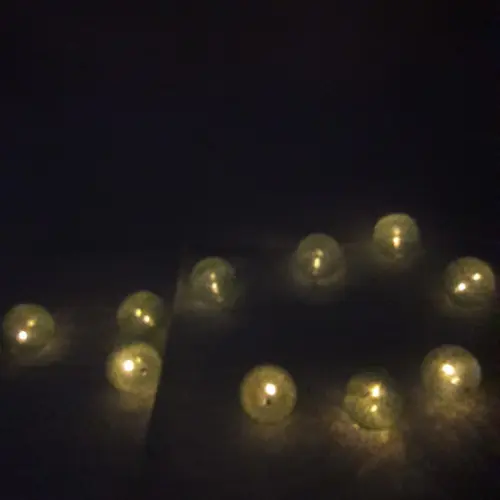 Luminária Decorativa Cordaõ de Luz 10 Bolas BRANCO NATAL