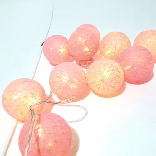 Luminária Decorativa Cordaõ de Luz 10 Bolas DOURADO