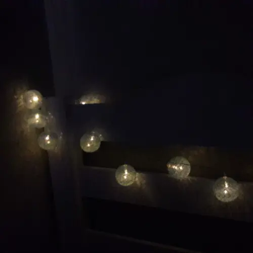 Luminária Decorativa Cordaõ de Luz 10 Bolas Natal ROSA