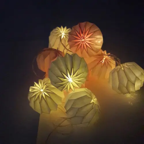 Luminária Decorativa Cordaõ de Luz 10 Bolas Natalinas