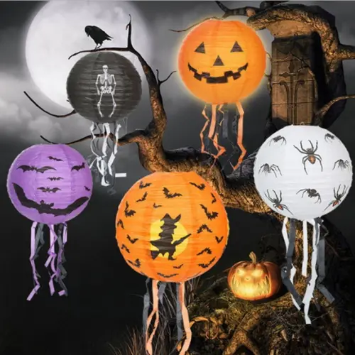 Luminária Japonesa Halloween Decoração Dia Das Bruxas
