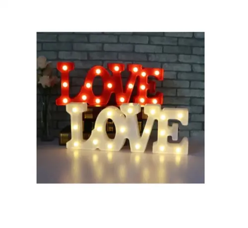 Luminária LOVE Decoração Abajur Vermelha Dia dos Namorados