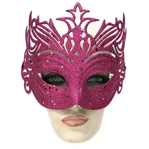 Máscara Veneziana Luxo Carnaval com Glitter Fantasia Festas