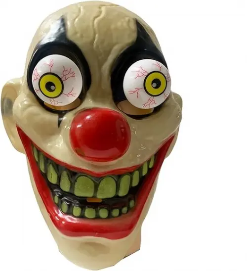 Mascara Zoião Fantasia Pierrot Halloween Carnaval Olho Pulsa
