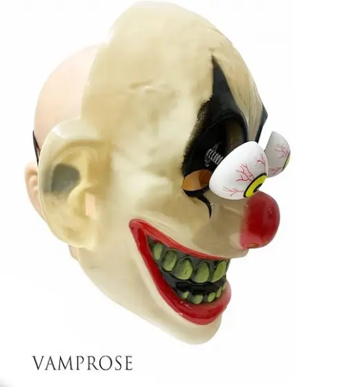Mascara Zoião Fantasia Pierrot Halloween Carnaval Olho Pulsa