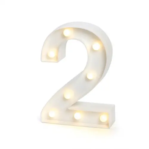 Número de Led Decoração Branco 22 cm