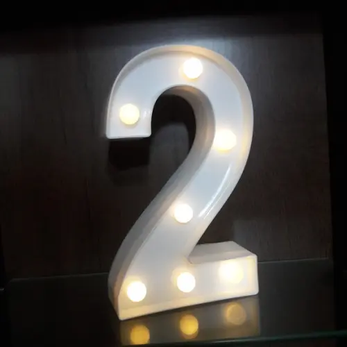 Número de Led Decoração Branco 22 cm