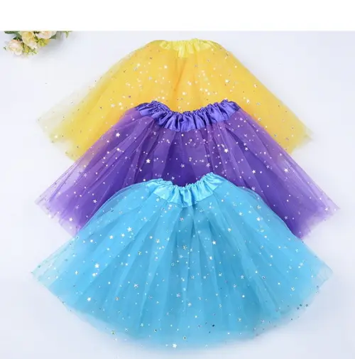 Saia de Tule Carnaval 40 cm c/ Brilho Fantasia Carnaval
