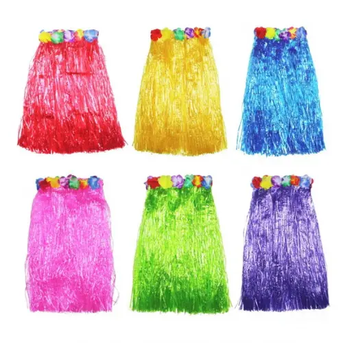 Saia Havaiana 40 cm Luau Fantasia Carnaval Festas Tam Unico