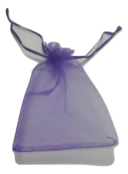 SAQUINHO DE ORGANZA AZUL 14X9 CM - 50 unidades