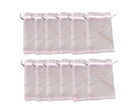 SAQUINHO DE ORGANZA BRANCO 14X9 CM - 50 unidades