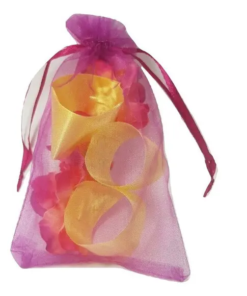 Saquinho de Organza Lilás Lembrancinha 14X9cm 50 unidades