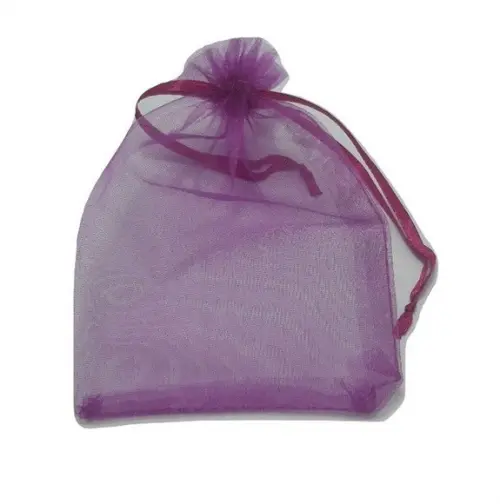Saquinho de Organza Lilás Lembrancinha 14X9cm 50 unidades