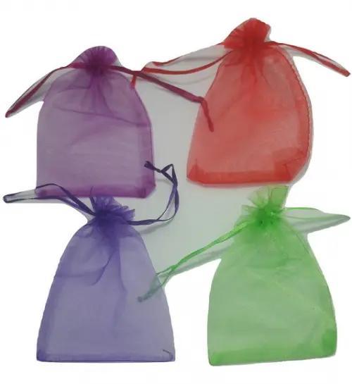 Saquinhos de Organza Várias Cores 14x9 cm - PROMOÇÃO