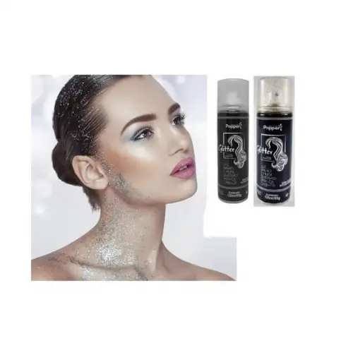 Spray Glitter Brilho Carnaval Cabelo Corpo 135ml Dourado
