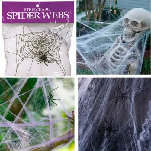 Teia De Aranha Artificial Decorativa Festas Halloween 3m
