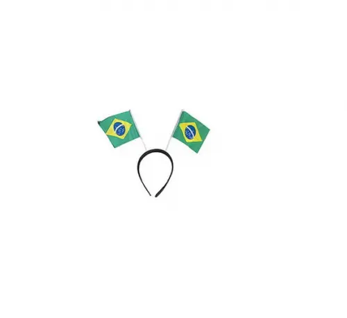 TIARA BANDEIRA BRASIL DE TECIDO