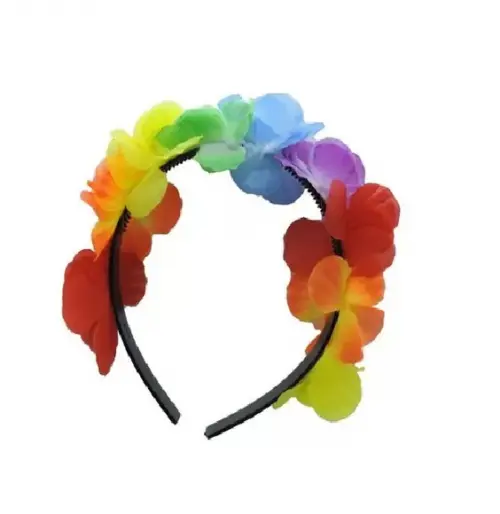 Tiara Havaiana Hula Hula Colorida Fantasia de Carnaval Luau