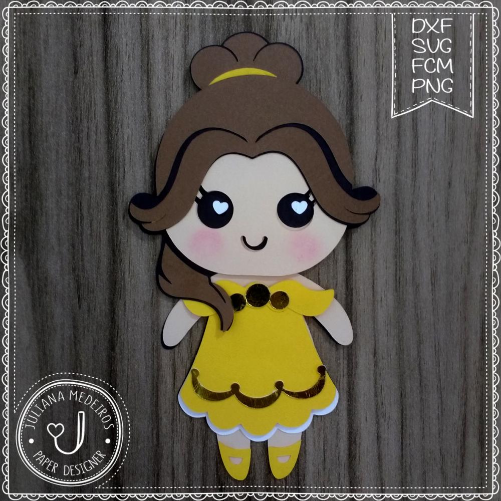 Arquivo de Corte Topo de Bolo - A Bela e a Fera