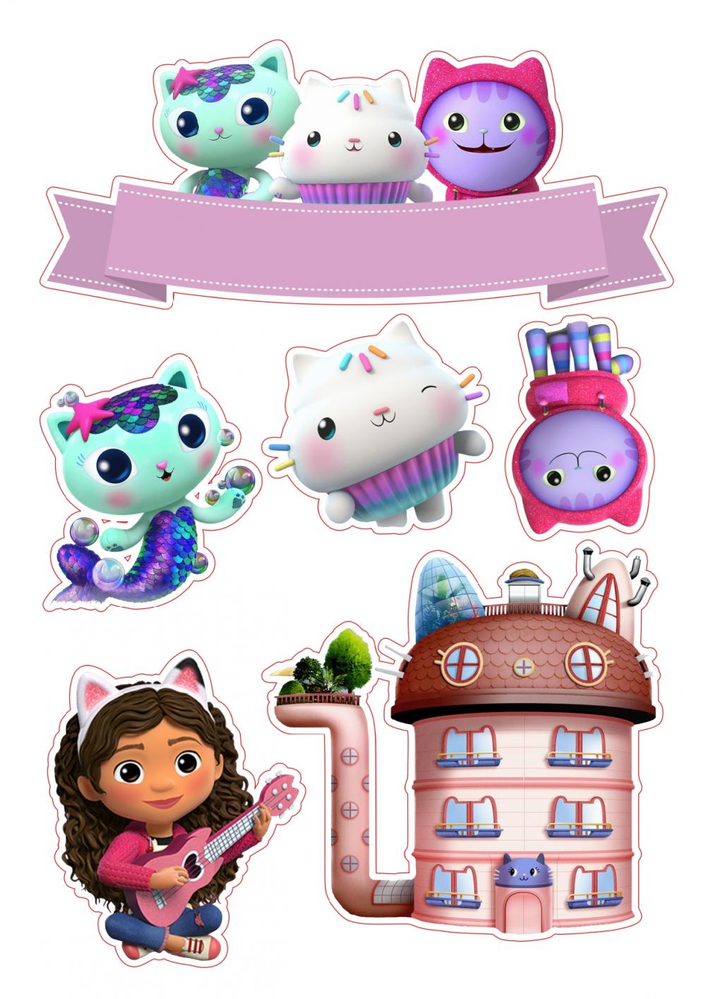 Arquivo de Corte Topo de Bolo - A Casa Mágica da Gabby