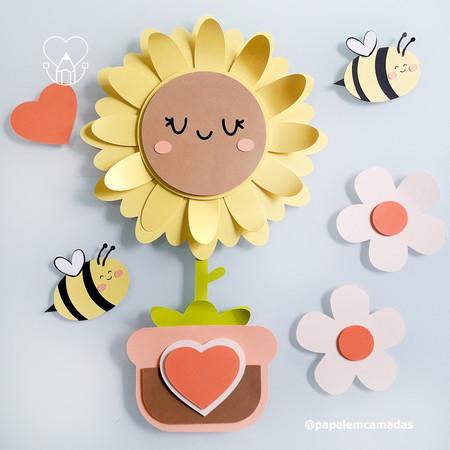 Arquivo de Corte Topo de Bolo - Abelhinha