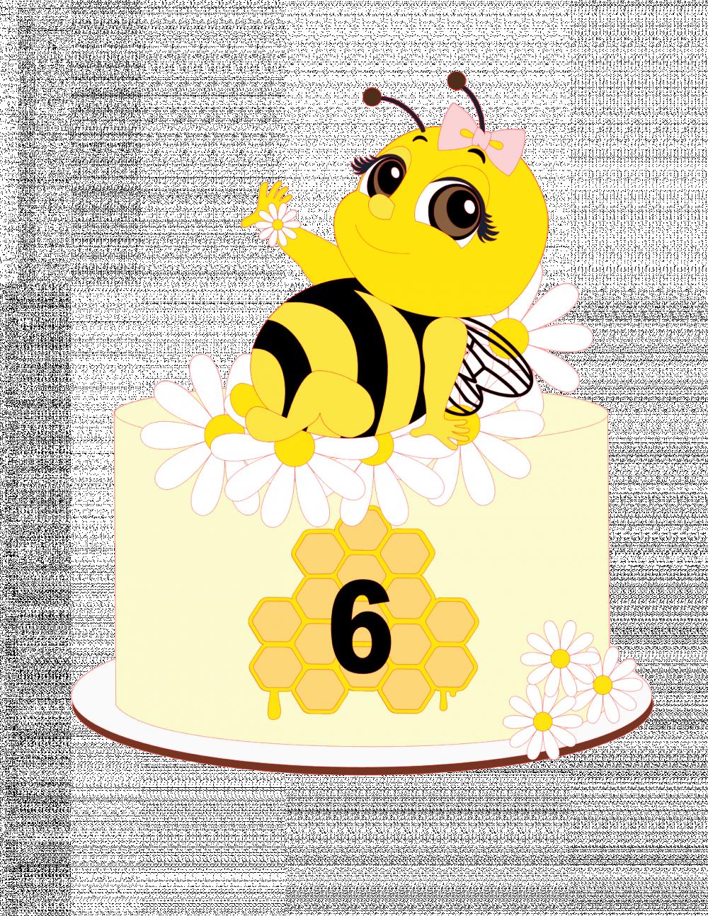 Arquivo de Corte Topo de Bolo - Abelhinha