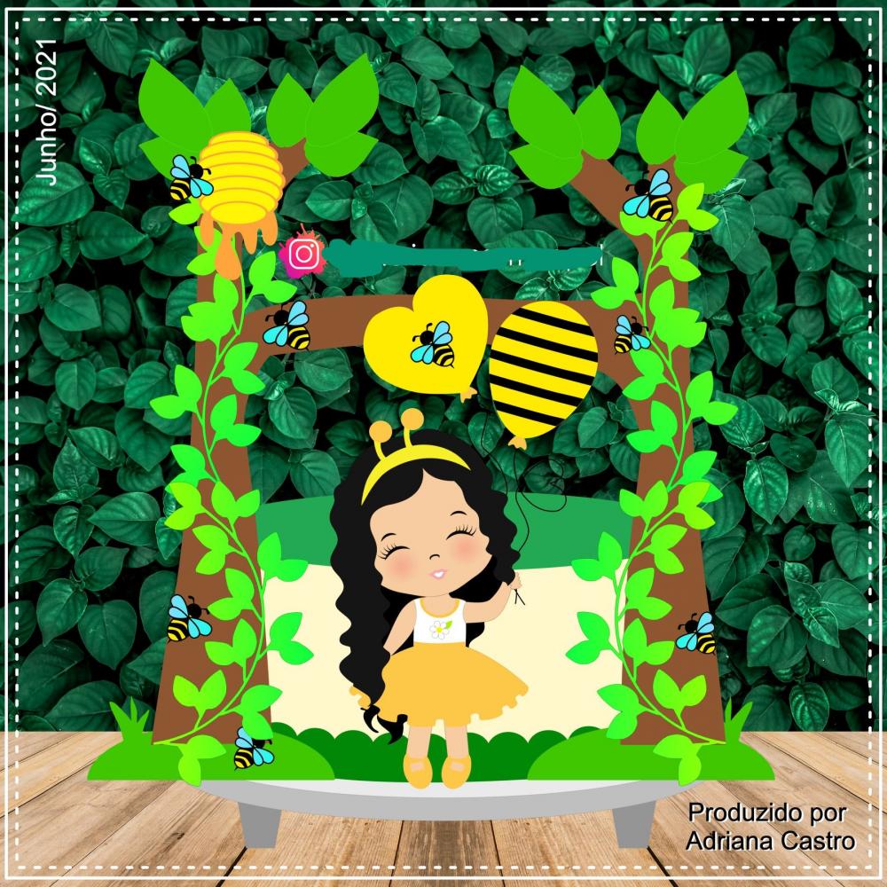 Arquivo de Corte Topo de Bolo - Abelhinha