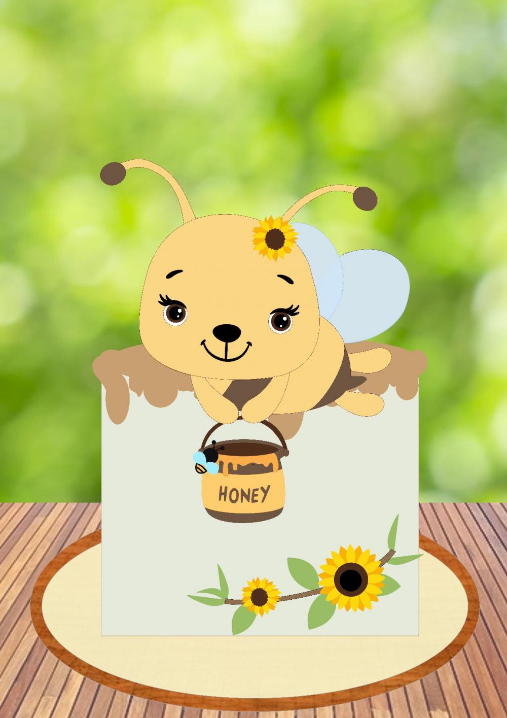 Arquivo de Corte Topo de Bolo - Abelhinha