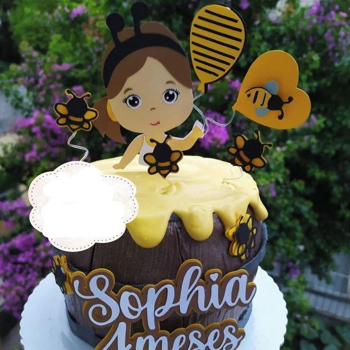 Arquivo de Corte Topo de Bolo - Abelhinha