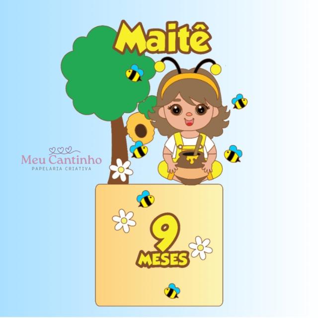 Arquivo de Corte Topo de Bolo - Abelhinha