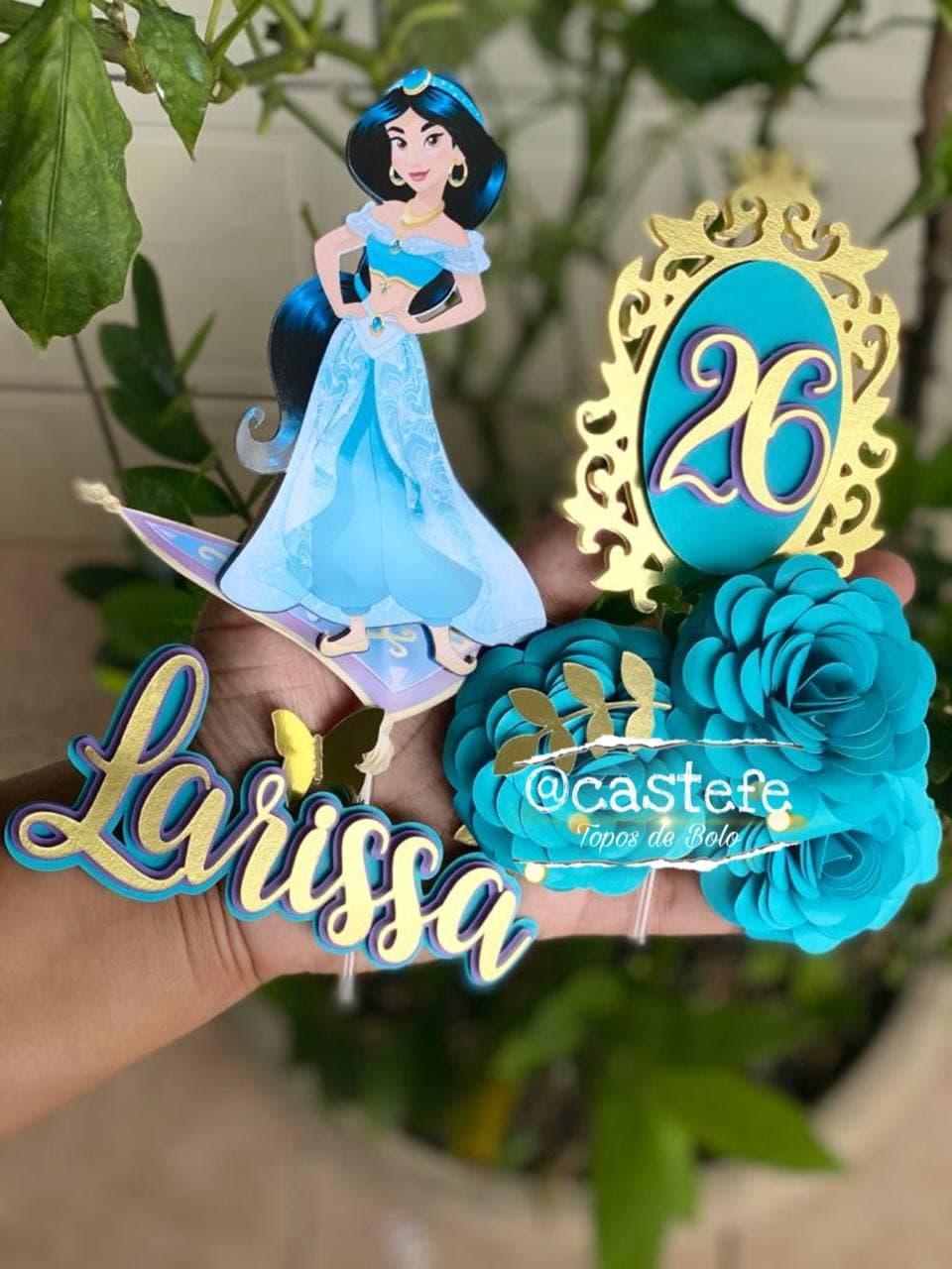 Arquivo de Corte Topo de Bolo - Aladdin e Jasmine