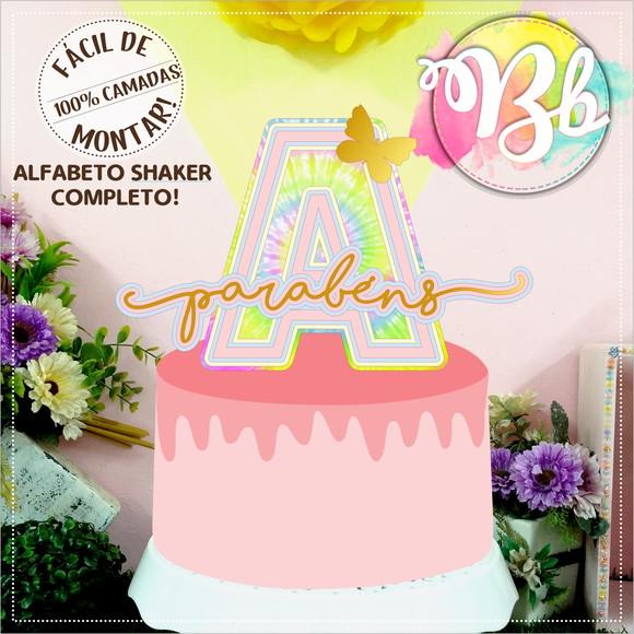 Arquivo de Corte Topo de Bolo - Alfabeto