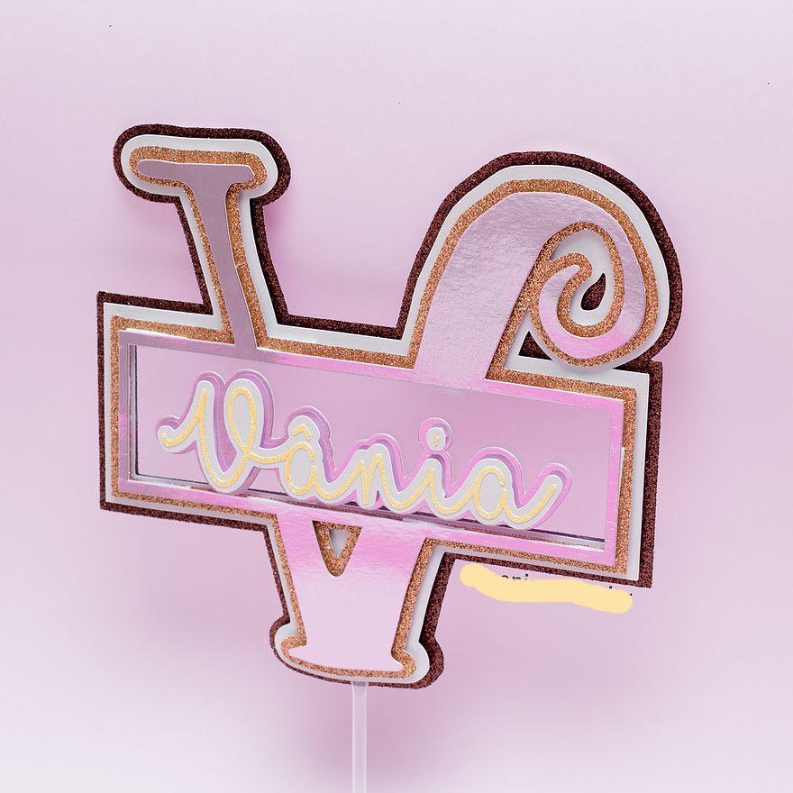 Arquivo de Corte Topo de Bolo - Alfabeto