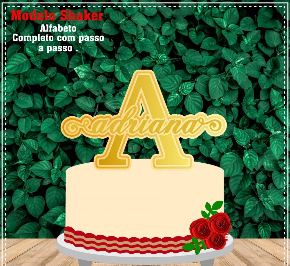 Arquivo de Corte Topo de Bolo - Alfabeto