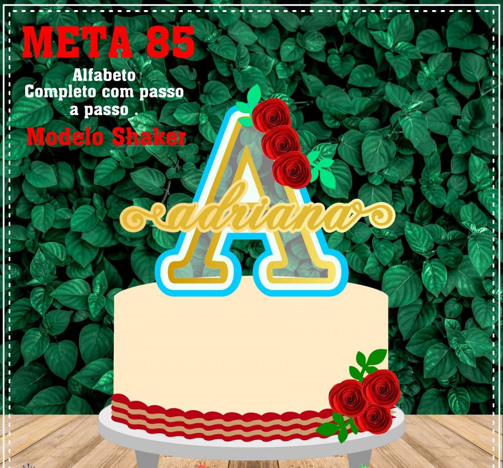 Arquivo de Corte Topo de Bolo - Alfabeto