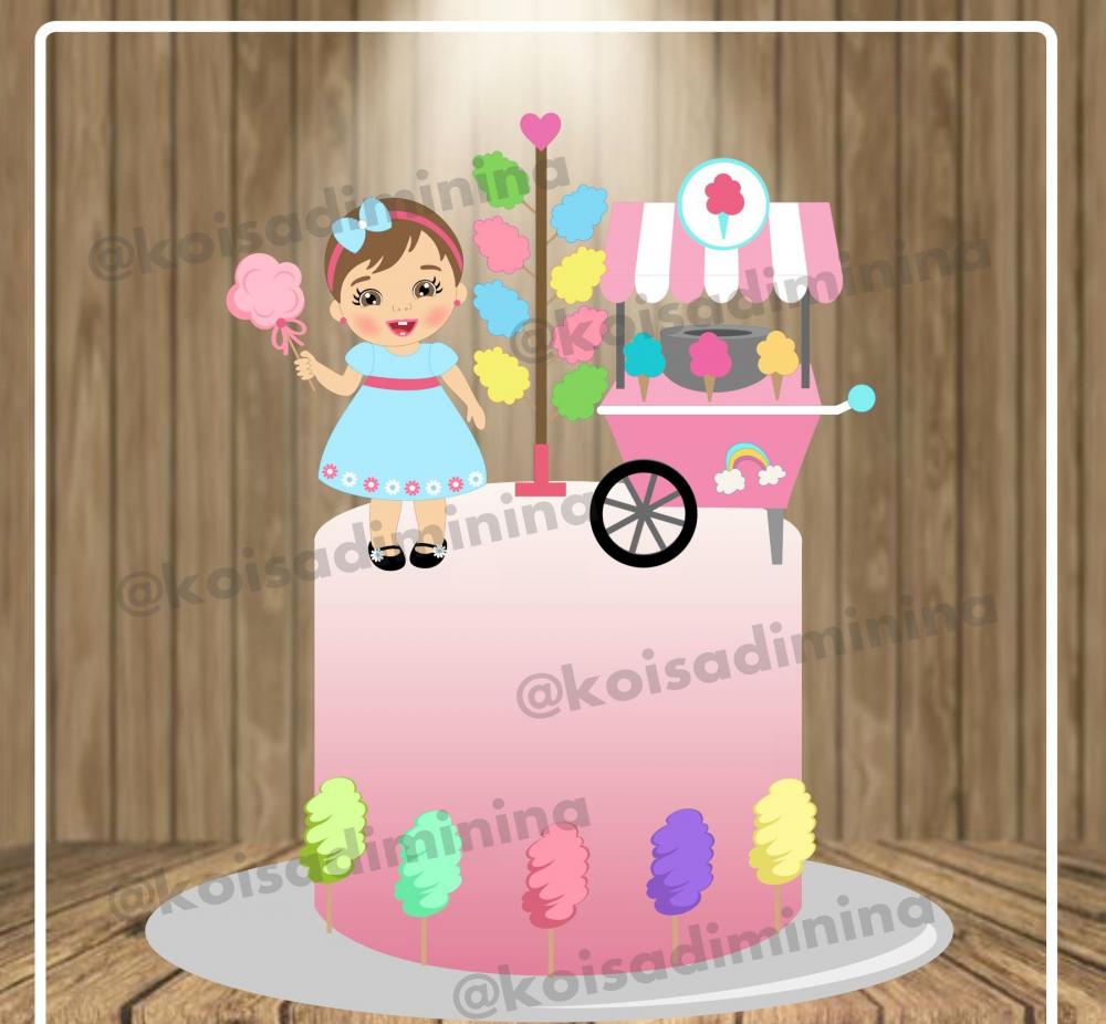 Arquivo de Corte Topo de Bolo - Algodão Doce