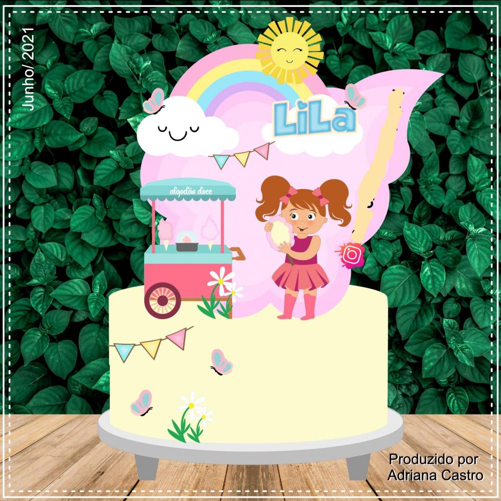 Arquivo de Corte Topo de Bolo - Algodão Doce